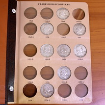 Benjamin Franklin Silver Half Dollar Coin Album - $328.50