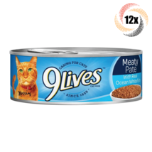 12x Cans 9Lives Meaty Pate Real Ocean Whitefish Cat Food 5.5oz Caring For Cats! - £17.25 GBP