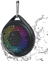 Bluetooth Shower Speaker By Avwoo, Ip67 Waterproof Speaker With Rgb Light, - £27.84 GBP