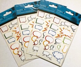 Scrapbooking Stickers Sandylion Blank Quotes 4 Pack Lot Embellishments - £6.24 GBP