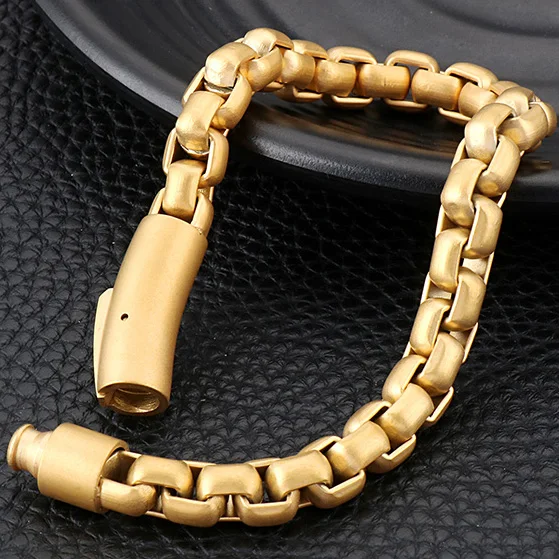 8MM Thick Stainless Steel Men&#39;s Chain Bracelet For Men Vintage Mens Bracelets On - £20.22 GBP