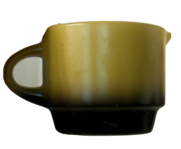 Anchor Hocking Fire King Creamer Green Black Ombre Milk Glass Cream Pitc... - $15.79