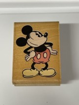 Classic Mickey Mouse Disney Rubber Stamp Stampede 374D New Wood Base - $5.86