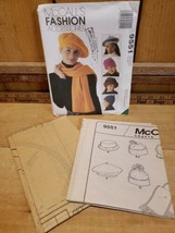 Vintage 1998 McCalls 9551 Fashion Accs Pattern Hats/Scarves/Tote/Roll-up... - $21.82