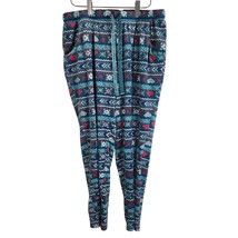 Muk Luks Pajama Pants Large Womens Multicolor Super Soft Pockets Pull On - £14.00 GBP