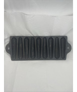 Cast Iron Corn Bread Mold Pan Corn Ear 9 Slot Primitive Kitchen 15” x 5 ... - $339.23 MXN