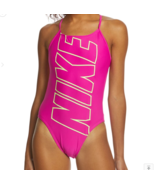  NEW Nike Women's Nike Logo Cut Out One Piece Swimsuit size 36 NESS8074DS - £35.19 GBP