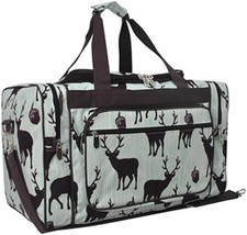 NGIL Canvas 20&quot; inch Duffle Bag Deer-Brown NWT Country Acorn Outdoors Nature - £22.70 GBP