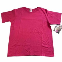 Vintage Hanes Her Way Shirt Women&#39;s Red T Shirt XL Crew Neck Cotton Tee NWT - £14.00 GBP