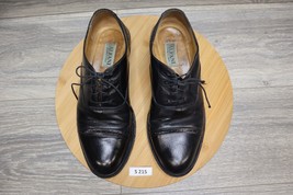 Alfani Shoe Mens 8.5 Black Oxford Dress Almond Toe Leather Lace Up Made In Italy - £24.90 GBP