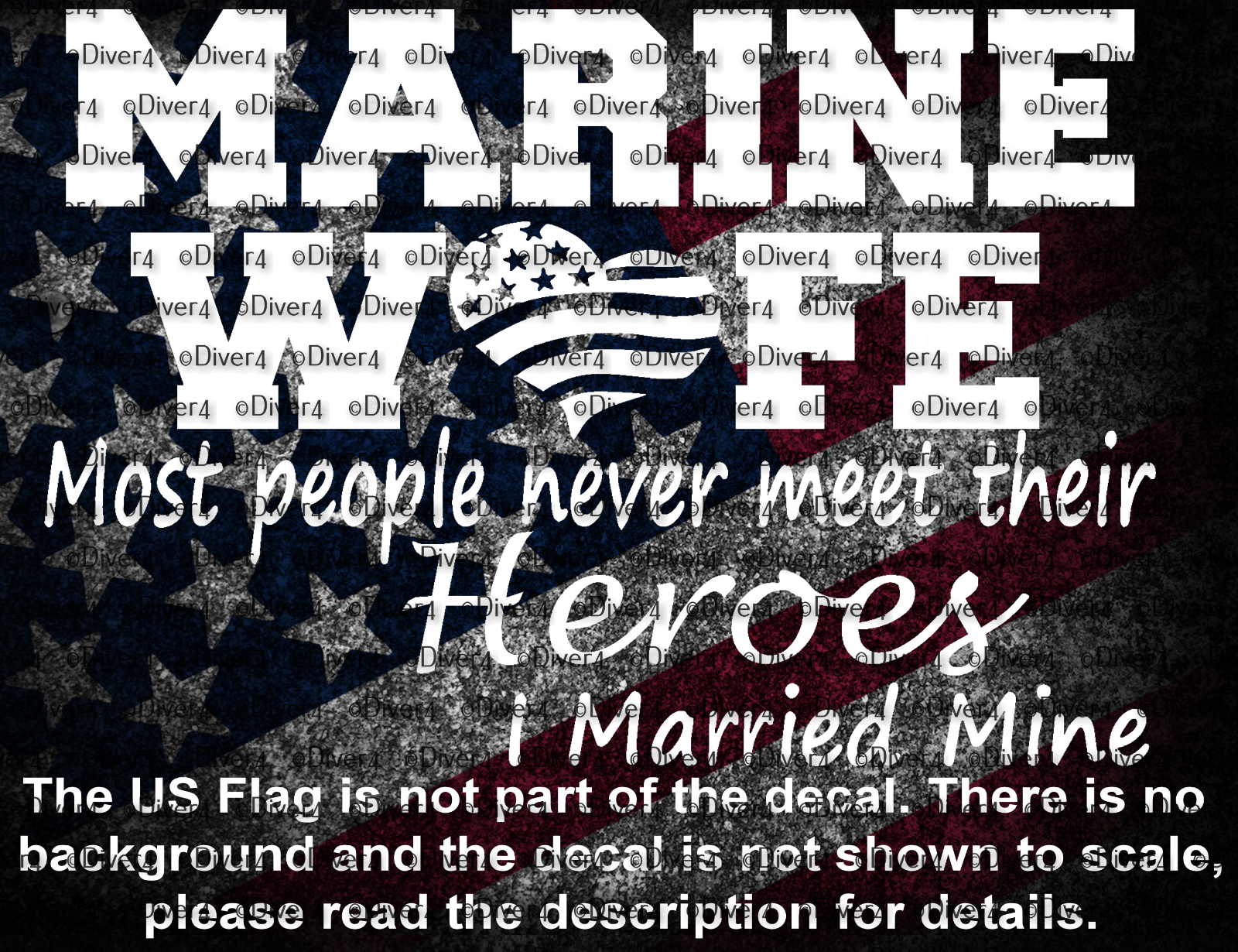 Marine Wife Most People Never Meet Their Heroes I Married Mine US Made - $6.23+