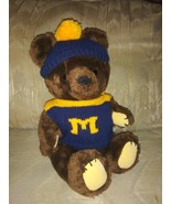 R Dakin 1981 Teddy Brown Bear Plush 12&quot; Jointed University Of Michigan V... - £38.94 GBP