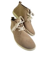 Ecco Boots Size 38 EU 7/7.5 W US Tan Suede Lace Up Short Ankle Boots Sho... - £34.84 GBP
