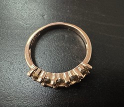 585 14K RG Stamped Symmetric Champagne Gemstone Size 7 Ring - $911.17 MXN