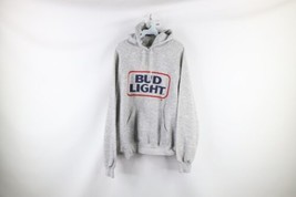 Vintage 80s Anheuser Busch Mens XL Triblend Spell Out Bud Light Beer Hoodie USA - £78.99 GBP