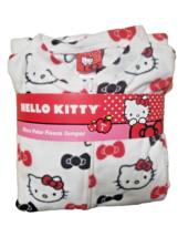 Hello Kitty Womens Footed Pajamas Fleece One Piece Large New W Tags FREE Ship - £31.64 GBP