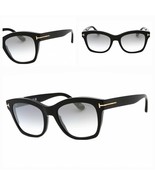 Tom Ford FT0614, Shiny Black/Gray, Rectangular Shape Sunglasses - $275.50 CAD