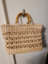 Vintage Talbot&#39;s straw purse Natural large lined - £17.34 GBP