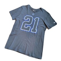 Dallas Cowboys Ezekiel Elliott Shirt Nike Large Gray Athletic Cut - £15.29 GBP