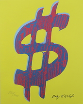 Andy Warhol Lithograph Dollar - $1,090.00
