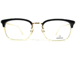 OMEGA Gafas Monturas OM 5010-H 001 Oro y Negro Cuadrado Completo Borde 5... - $139.88