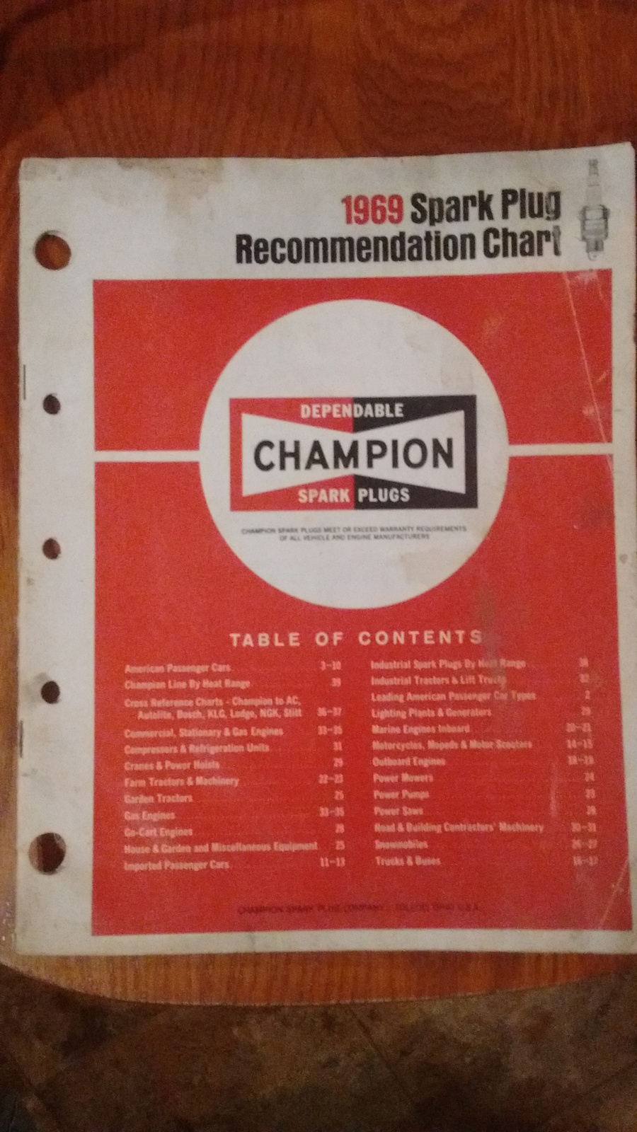 Champion spark plug catalog --vintage 1969 , id spark plugs car truck tr... - $3.99