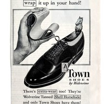 Wolverine Town Shoes Tanned Horsehide 1952 Advertisement Leather Footwear DWEE8 - £15.62 GBP