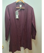NWT Worthington Women&#39;s Cardigan Size XS,  Long Sleeve, Open Front Wine ... - $300.43 MXN