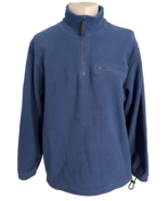 Van Husen Blue Fleece 1/4 Zip Pullover Size L - $353.21 MXN