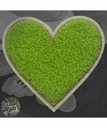 Heart in Lime Green Iron On Patch Applique Embellishment - $4.38 CAD