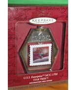 Hallmark Star Trek USS Enterprise NCC-1701 1999 USPS Stamp Christmas Orn... - £19.45 GBP