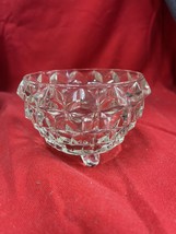 Vtg Fostoria American Clear  3-Footed Open Sugar Bowl Excellent - £6.27 GBP