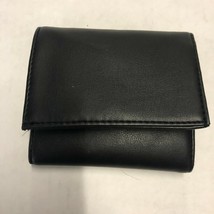 French Connection Black Faux Leather Tri Fold Wallet New - $18.81