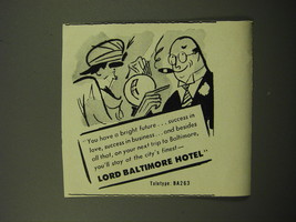 1950 Lord Baltimore Hotel Ad - You have a bright future - £14.78 GBP