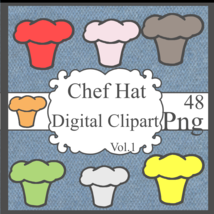 Chef Hat Digital Clipart Vol.1 - £0.99 GBP