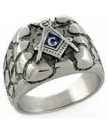 RING MASONIC High polished Stainless Steel No Plating No Stone TK778N - $737.84 MXN