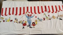 Wamsutta Lustercale 63x108 Bed Skirt Twin Bozo the Clown Bigtop Vintage Linens - £45.23 GBP