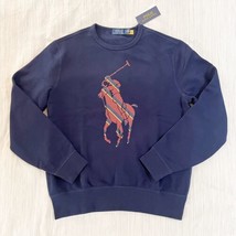 POLO Ralph Lauren Varsity BIG PONY Double Knit Sweatshirt Navy NWT Sz XL - $133.51