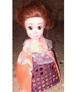 Vintage Cupcake Surprise Doll Haschel Princess Red Hair Orange Dress 6&quot; - $19.79