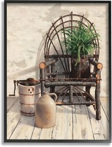 Stupell Industries Comfortable Porch Chair Still Life Rural Plant Framed Wall - £29.78 GBP