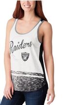 Las Vegas Raiders G-III 4Her by Carl Banks White Blowout Tank Top Size XS - $573.22 MXN