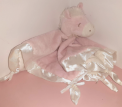 Douglas Plush Lovey Pink Horse Security Blanket 14&quot; Satin Edge - $14.85