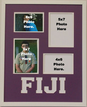 Phi Gamma Delta FIJI Fraternity Licensed Picture Frame Collage 2-4x6 2-5x7 Wall - £39.18 GBP