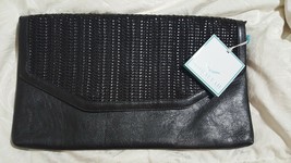 Shiraleah Chicago Women&#39;s Black Faux Leather Ricci Clutch Purse Handbag NWT - $33.65
