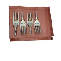 Twine Rustic Cheese Marker Forks 4 Piece Set Brie Gouda Dinner Party Appetizers - £11.66 GBP