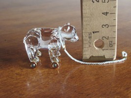 Swarovski Crystal Memories Gold Miniature Bear on Wheels 208887 Austria w/Box - $47.50