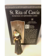 Saint Rita of Cascia  Small 3.75&quot;  Statue + Prayer Card &amp; Bio, New #RM-05 - €19,71 EUR