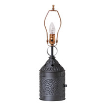 Irvins Country Tinware Paul Revere Lamp Base in Smokey Black - £58.91 GBP