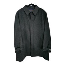 Jacob Siegel Loro Piana Storm System Overcoat Soft Black Wool Italy Men&#39;s XL - £61.23 GBP