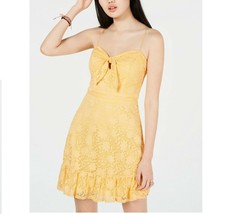 City Studio Junior Womens 7 Yellow Lace Sweetheart Lined ALine Dress NWT - £16.41 GBP